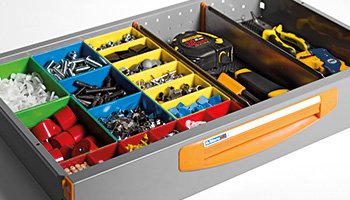 Beispiele für Schubladen. Teilern E4 für Schubladen serie S4