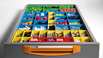 Beispiele für Schubladen. Teilern E8 für Schubladen serie S8