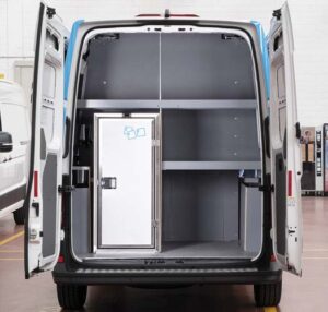 Allestimento con vano frigorifero per Volkswagen Crafter